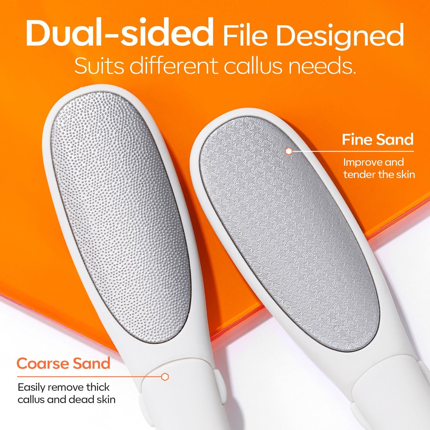 Modelones Mini Foot File Callus Remover, Multifunction 2-In-1 Pedicure Tools for Feet with Double-Sided Foot Rasp, Dead Skin Fork - Safe, Lightweight Foot Sander Perfect for Daily Hand & Foot Care image number 3