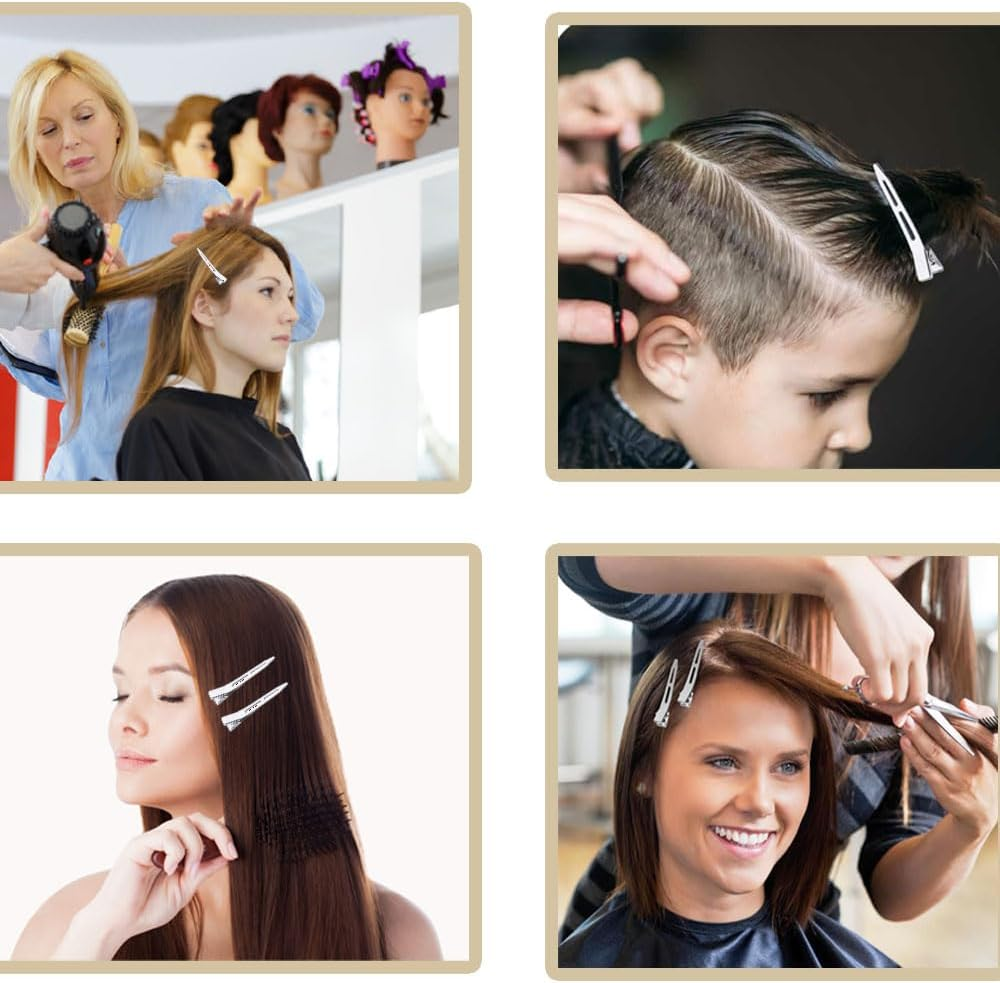 Pack of 20 Entebill Hair Clips Silver Hair Clips 5.5 Cm Hair Clips Hairdressing Alligator Clips Metal Hair Clips for Hair Clips Women'S Clips Hairdressing Salon Girls Hair Styling DIY image number 5