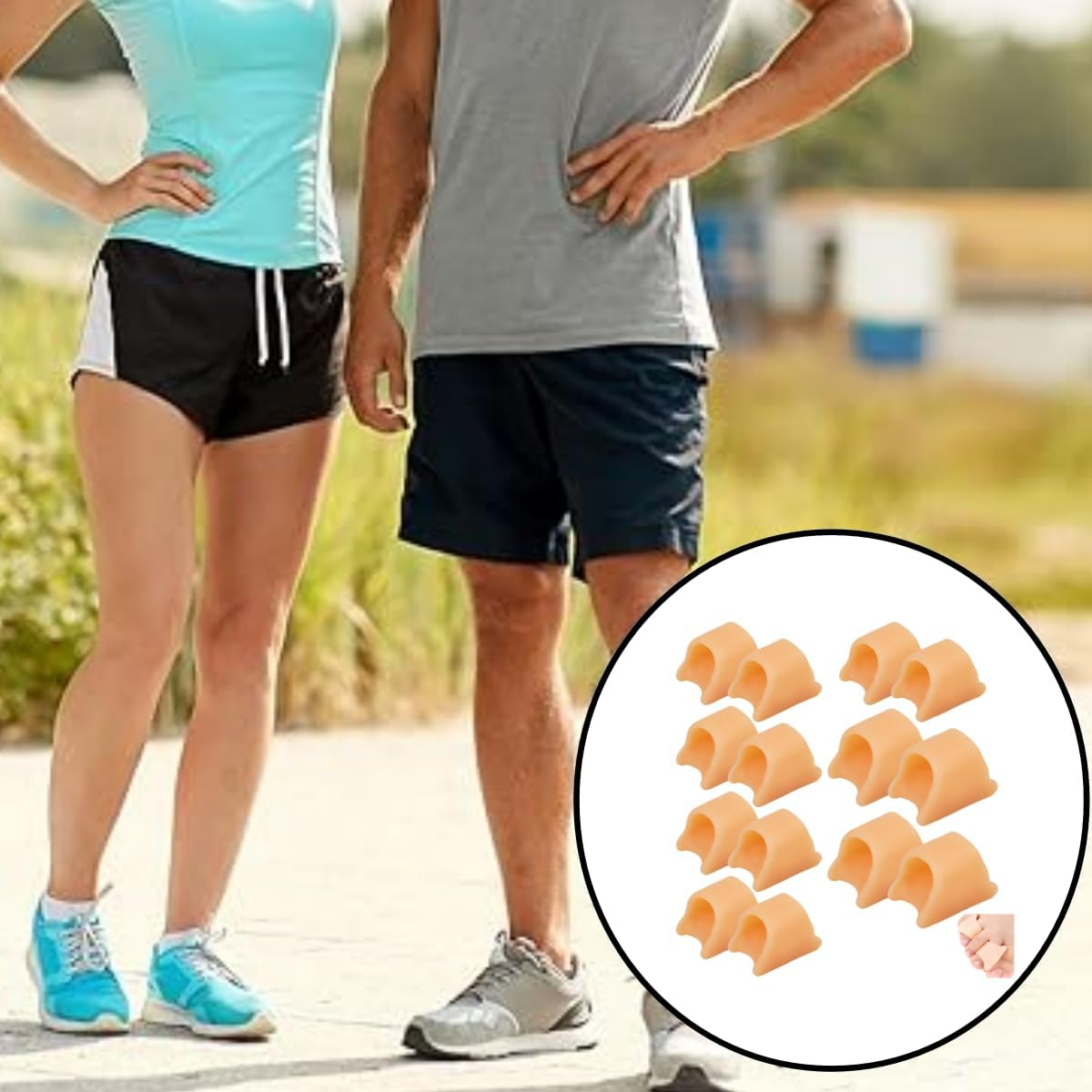 14Pcs Hammer Toe Straightener, Hammer Toe Corrector, Toe Straighteners for Curled Toes, Crooked, Bunion, Overlapping Toes (Size M & L) image number 1