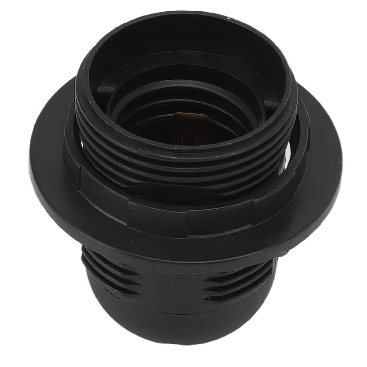 E27 Lamp Holder, High Temperature Resistance 10Pcs Safe to Use E27 Light Base Socket for Restaurant Lamp (Black) image number 5