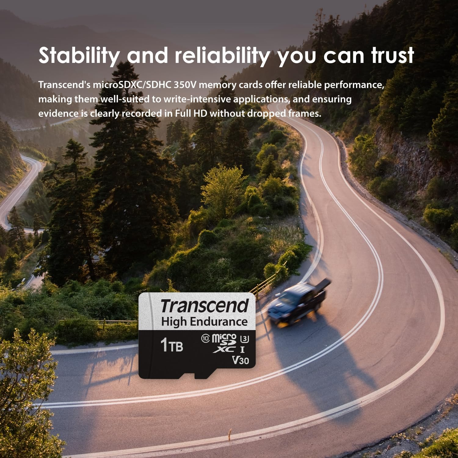 Transcend 32GB High Endurance Microsdxc 350V Memory Card UHS- I, C10, U3, Full HD &ndash; TS32GUSD350V image number 5