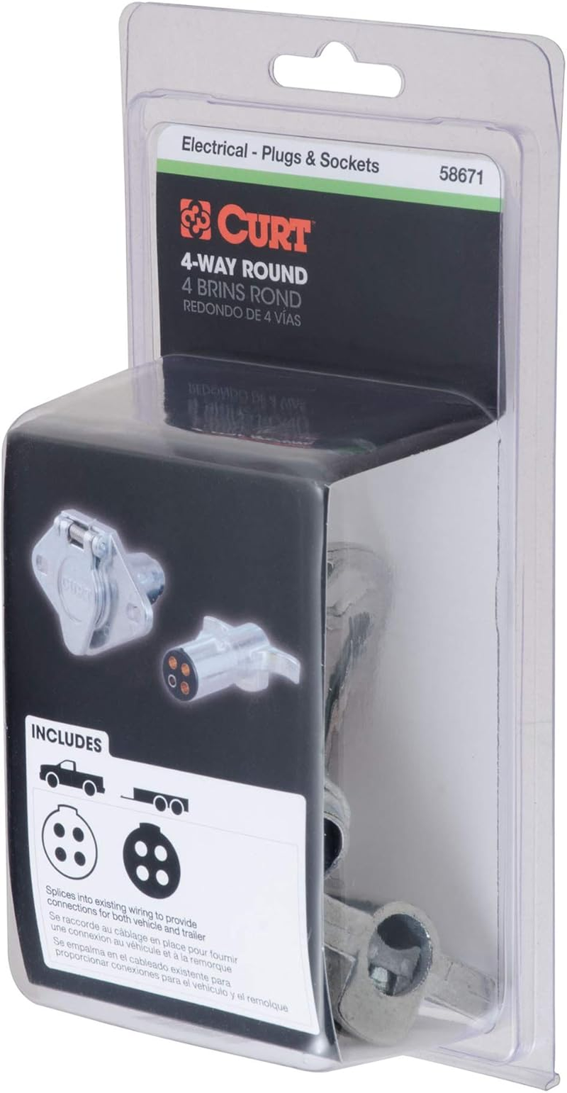 CURT 58671 4-Way round Connector Plug & Socket image number 3