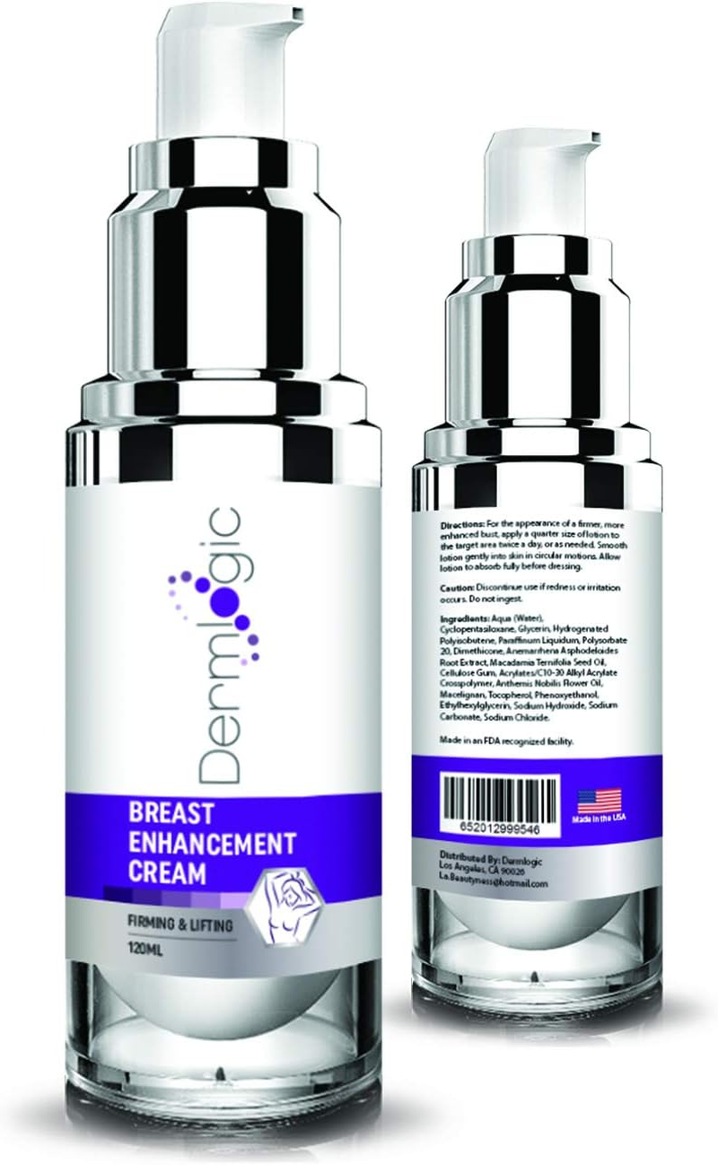 Dermlogic Breast Enhancement & Enlargement Cream - Clinically Proven for Bigger, Fuller Breasts. Firms, Plumps & Lifts Your Boobs. Natural Alternative to Surgery for Women image number 1