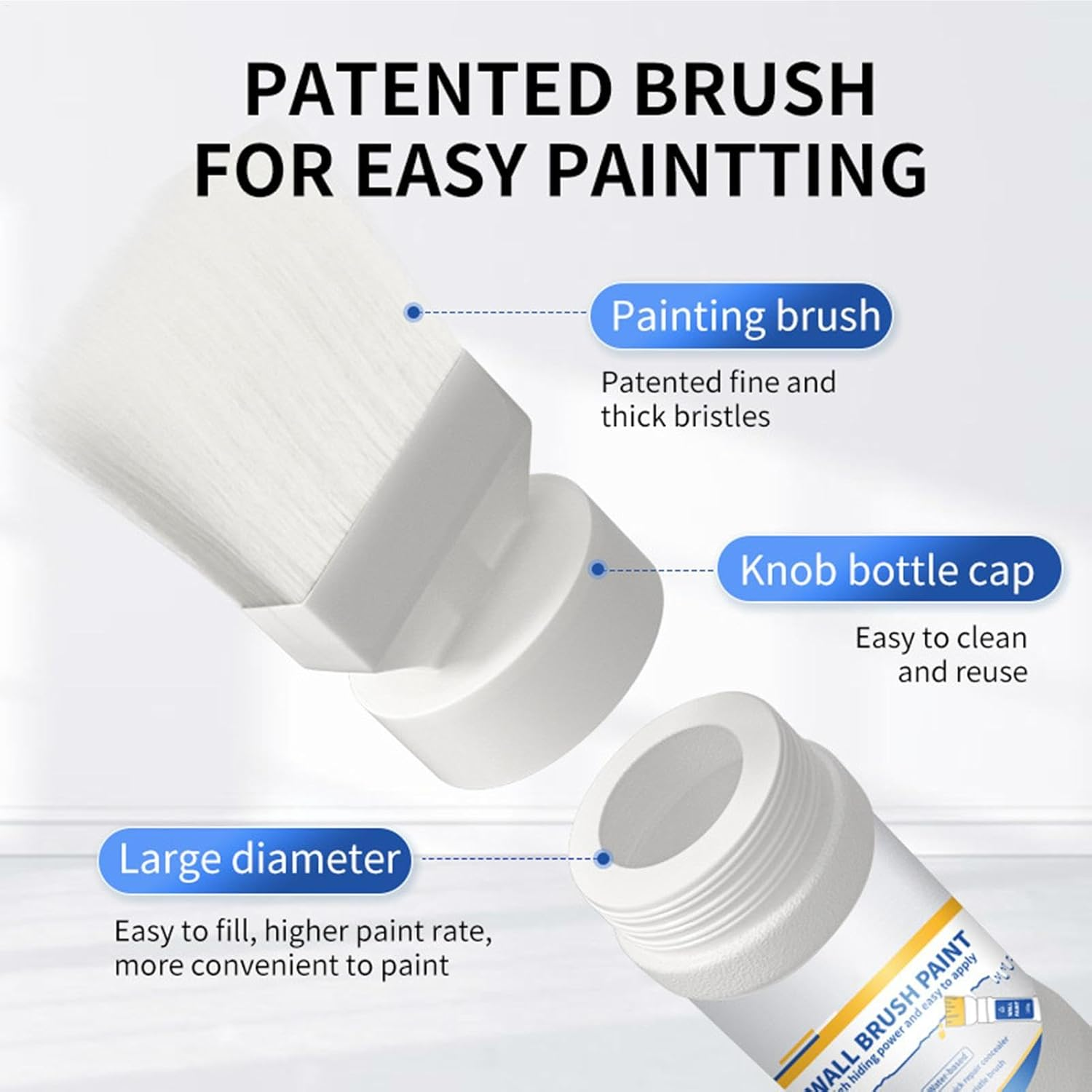 Wall Paint Kit, Wall Repair Paste, Ceiling Touch-Up Paint, Wall Repair, Stain Removal Paint, Home Wall Repair, White Ceiling Paint, Touch-Up Wall Paint, Wall Patching Kit, Quick-Dry Wall Paste image number 5