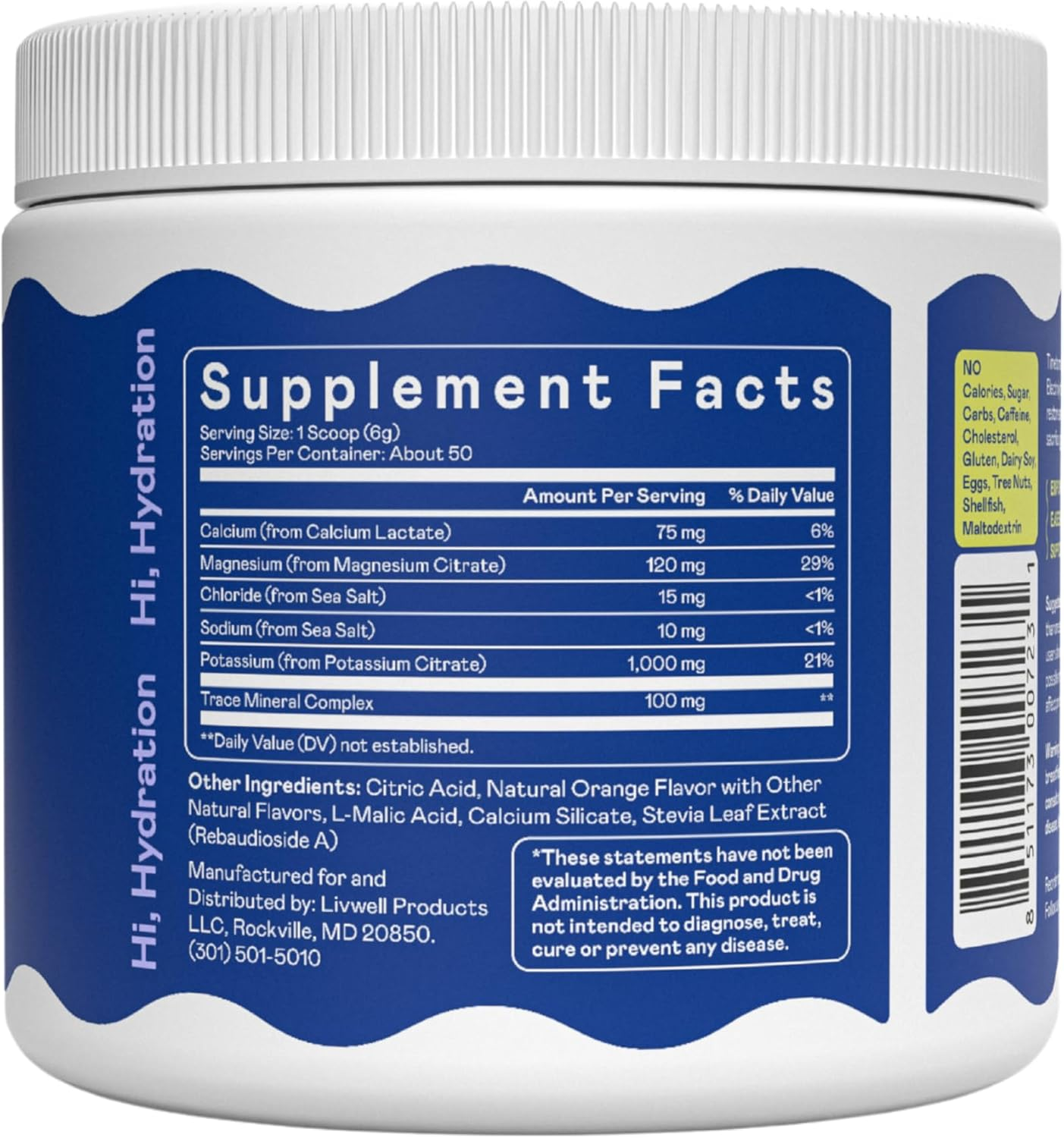 Keto K1000 Electrolyte Powder | Boost Energy & Beat Leg Cramps | No Maltodextrin or Sugar | Orange, Lighter Stevia Taste | 50 Servings image number 4