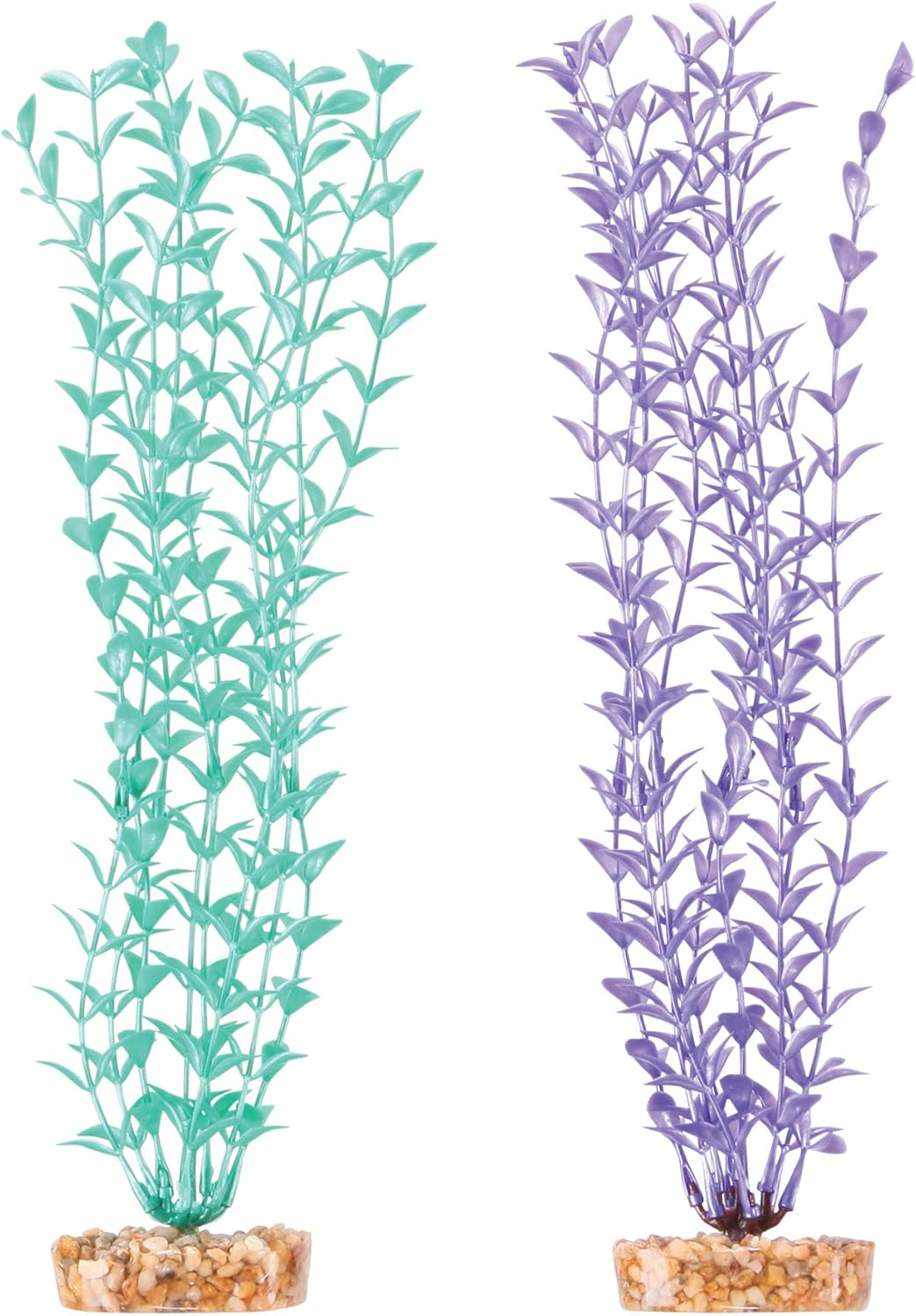 Kazoo Medium Leaf Metallic Plastic Plant, Purple/Green Medium