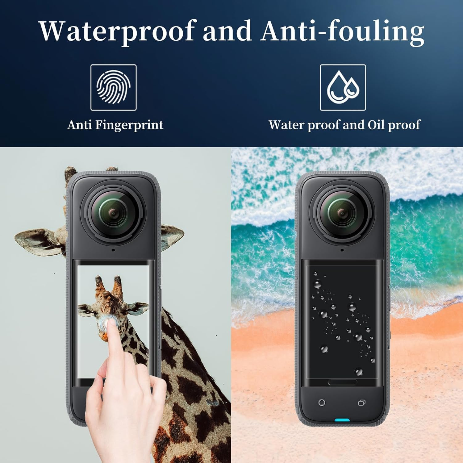 Didisky Pack of 3 Screen Protectors for Insta360 X4.9H 3D Tempered Glass Screen Protectors, Scratch-Resistant, Anti-Dust, Bubble-Free image number 4