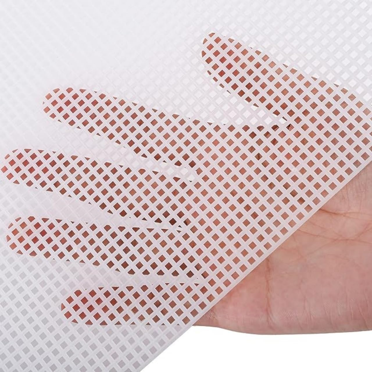 20Pcs Plastic Canvas Sheets, 7CT Clear Plastic Mesh Canvas Sheets for Embroidery Making, Cross Stitch Plastic Aida Mesh Screen for Crafts DIY Crochet Projects(5.4X5.4Inch) image number 6