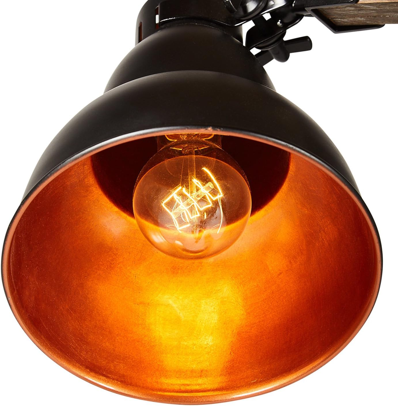 Vintage Large Floor Lamp Gourd Shade 137Cm Adjustable Reading Living Room Light Standing - Black/Gold image number 2