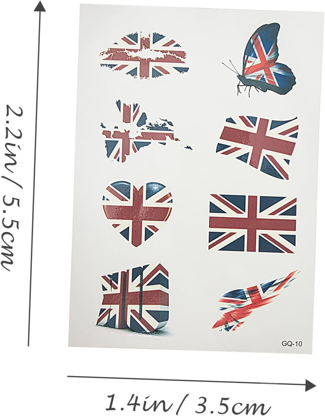 PLAFOPE 5 Sets of National Flag Face Stickers Temporary Tattoo Stickers for Sports Fans Portable and Easy to Apply for Game Day and Celebrations image number 6