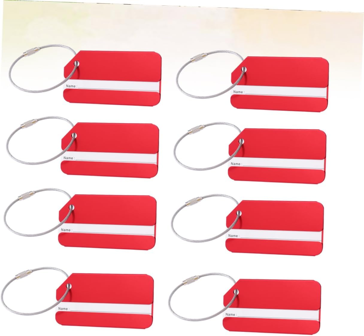 Sosoport 20Pcs Aluminum Luggage Tag for Travel Fashion Baggage Tag Suitcase Handbag Name for Suitcase and Backpack Identification