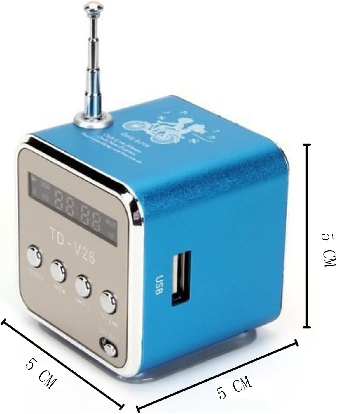 Portable Mini Stereo FM Radio MP3 Bluetooth Speaker Music Player Support Micro SD/U Disk/Pc - Black image number 2