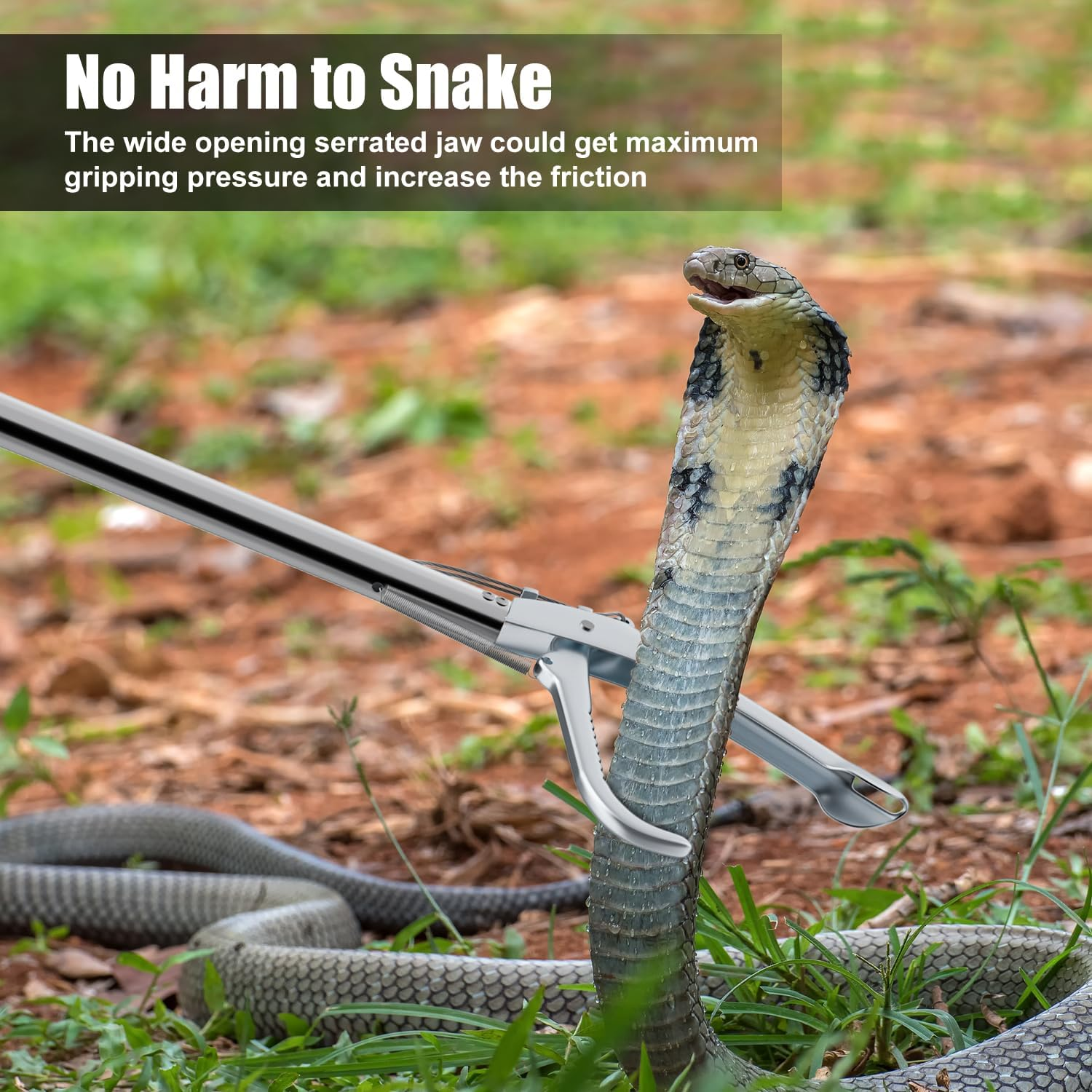 Anrain 47" Extra Heavy Duty Snake Tongs Reptile Grabber Catc image number 4