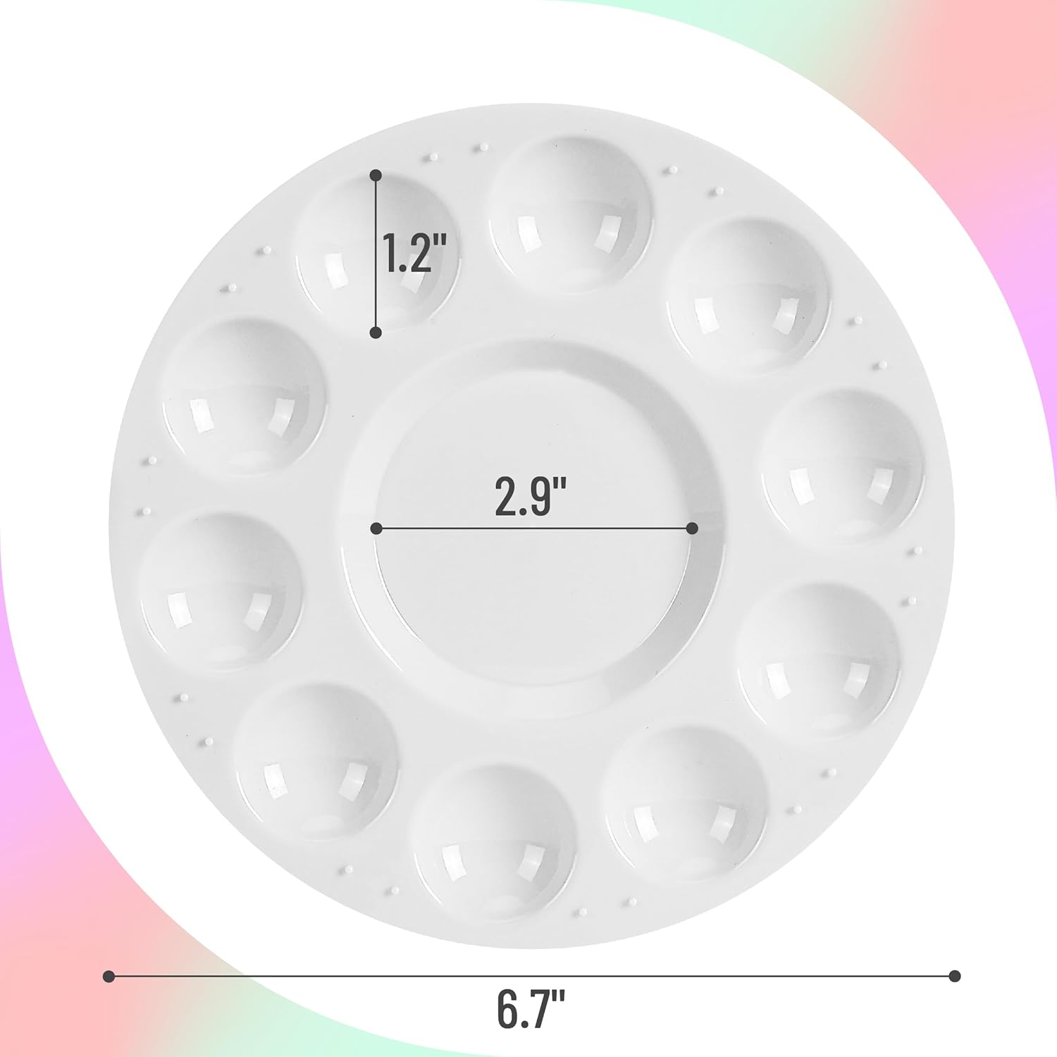 Mr. Pen- Paint Tray Palettes, 16 Pack, Paint Pallet, Paint Tray, Paint Palette Tray, Paint Supplies, Palette, Paint Holder, Painting Palette, Paint Trays for Kids, Plastic Palette image number 1