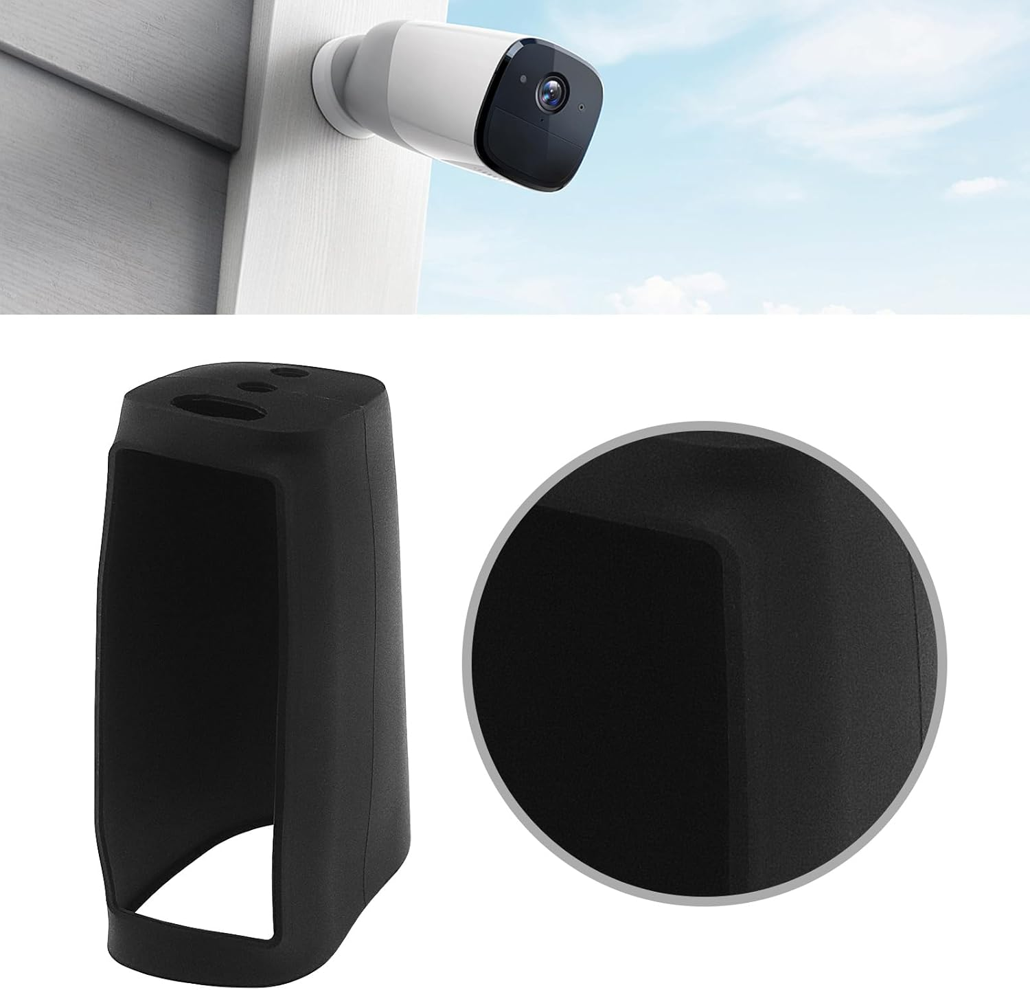 2Pcs Surveillance Camera Silicone Case Waterproof Silicone Cover Compatible with Eufycam 3 S330 image number 2