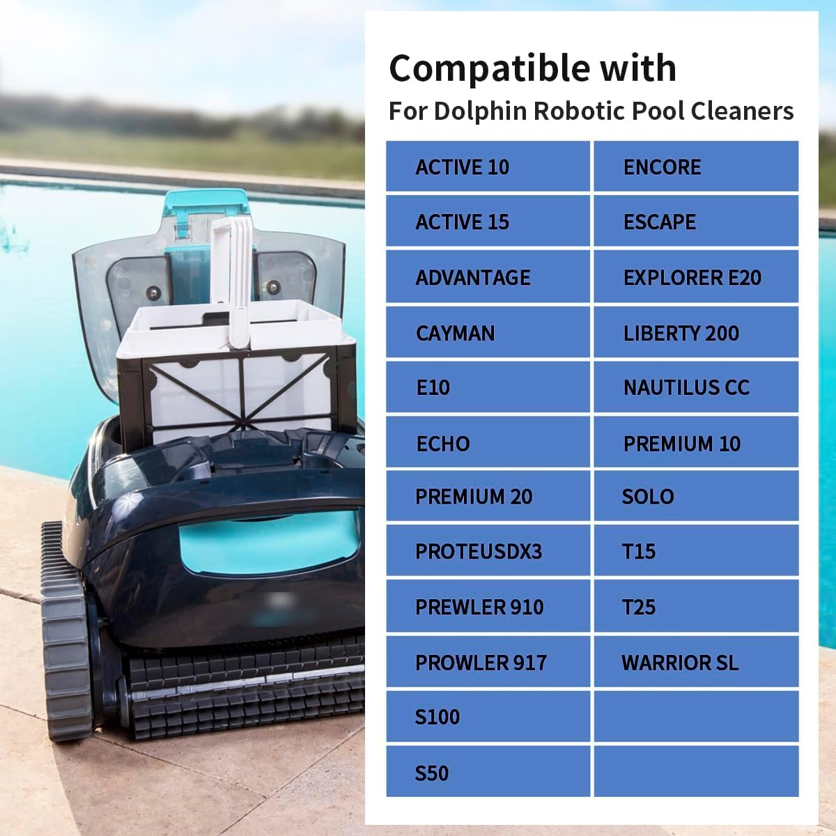 Wuyan Ultra Fine Filtration Basket Compatible with Dolphin Robotic Pool Cleaners,For S50, Active 10, Echo, Nautilus CC, Encore, E10,Part Number: 9991460-R1 image number 6