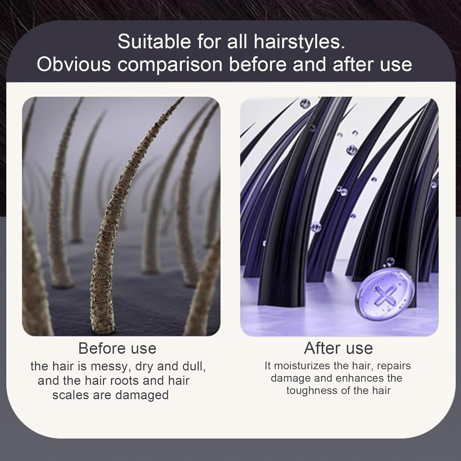 Mihauuke Hair Straightener Comb | Heated Straightening Comb | 4 Temp Settings Anti-Scald Fast Heating Styling Tools for Smooth Shiny Hair Less Frizz Home Travel Girls Women Professional Salon image number 2