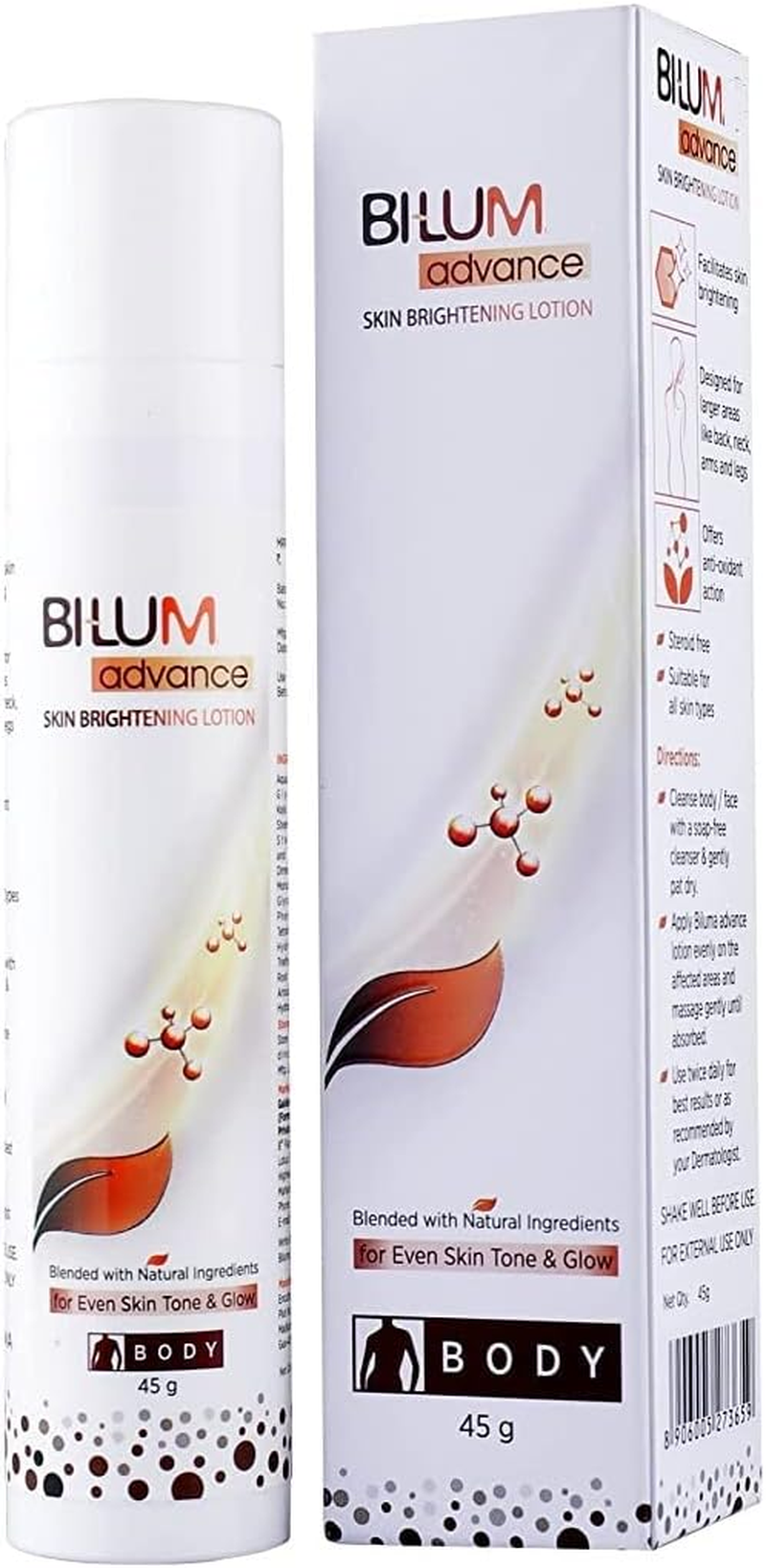 Biluma Advance Skin Lightening Lotion, 45 G