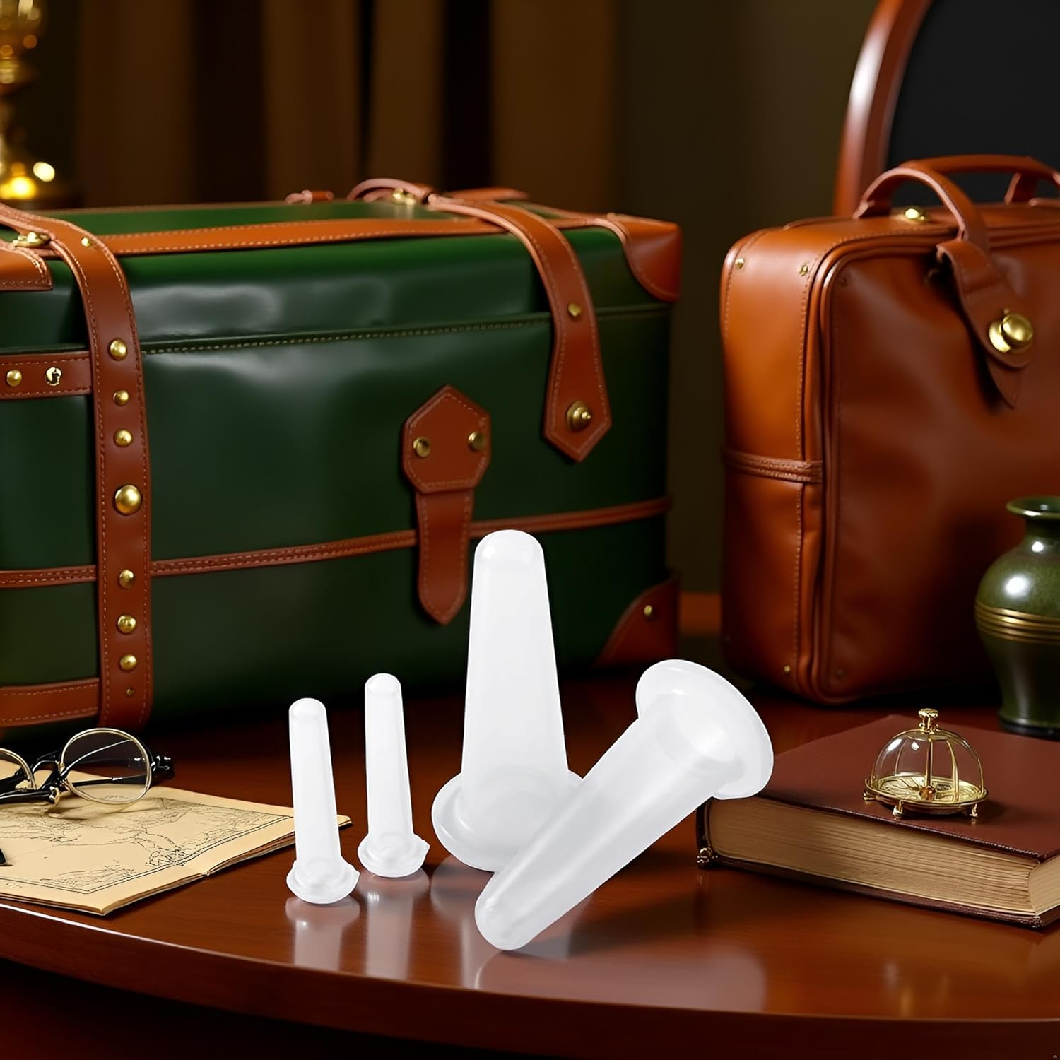 4Pcs Transparent Massage Cupping Set Silicone Mini Facial Cups Face Massager Helper Skin Care Neck Back Eyes Massaging Cup Safe to Use, Don'T Worry about Burns Health Care Products image number 3