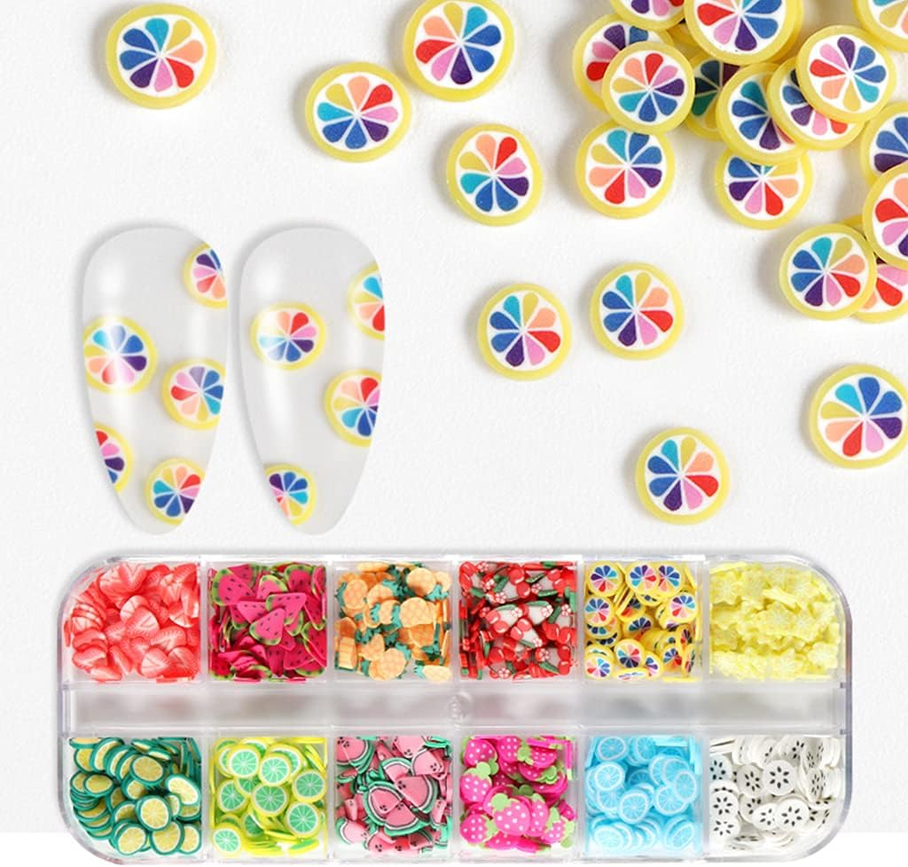 MISHITI Fruit Soft Polymer Clay Discs UV Epoxy Resin Mould Filler Nail Art Decoration image number 2