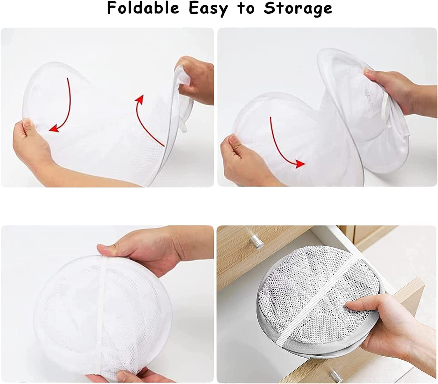 Hanging Laundry Hamper Mesh Laundry Basket Foldable Hamper Collapsible Dirty Clothes Hamper Wall Mounted Storage Bag image number 3