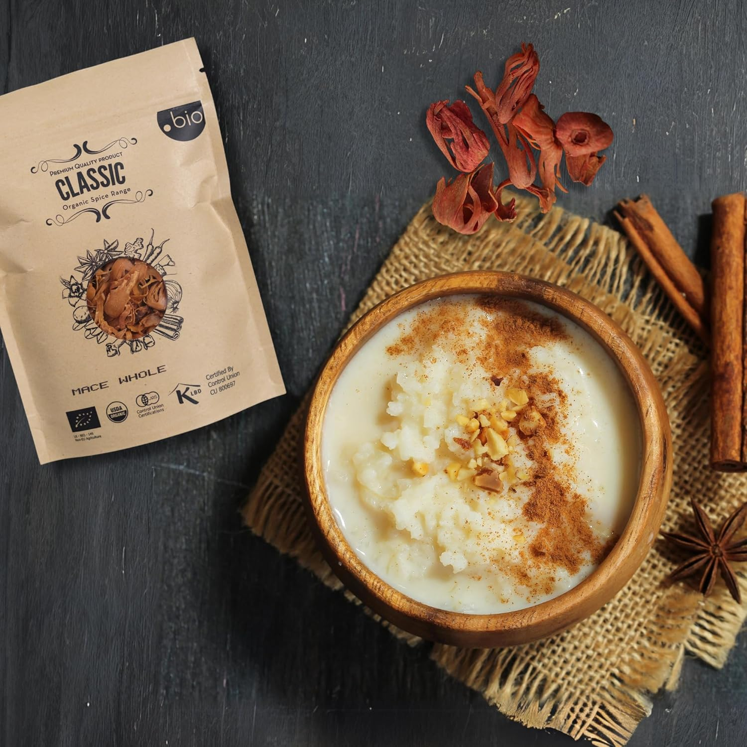 Premium Organic Mace Whole | Product of Sri Lanka | 50G | USDA Certified | Halal Certified | Kosher Certified | Pure Natural Spice | Quality Javitri image number 1