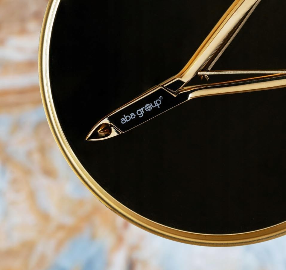 Aba Group Gold Cuticle Nippers with Two Springs 4 Mm (1139) Stainless Steel Cuticle Cutter with Sharp and Smooth Cut Fine for Removing Excess image number 1