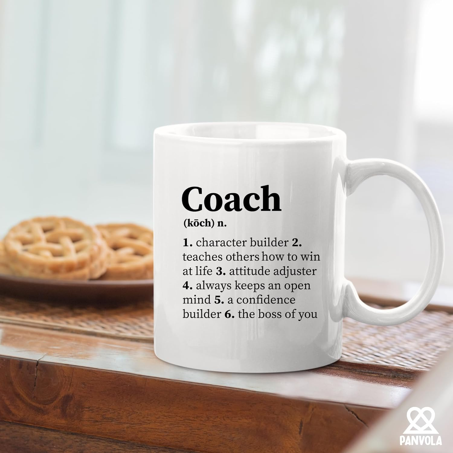 Coach Noun Definition Mug Character Builder Coach Gifts for Team Manager Office Boss Appreciation Inspirational Novelty Drinkware Ceramic Coffee Mug 11 Oz image number 1