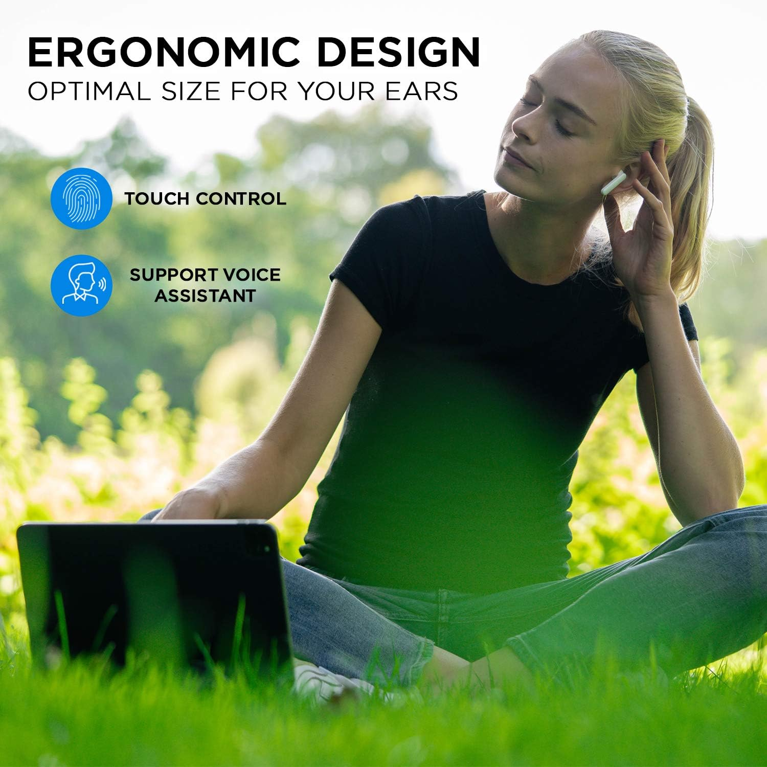 BE Pop Bluetooth 5.1 TWS (Yellow) - Yellow image number 4