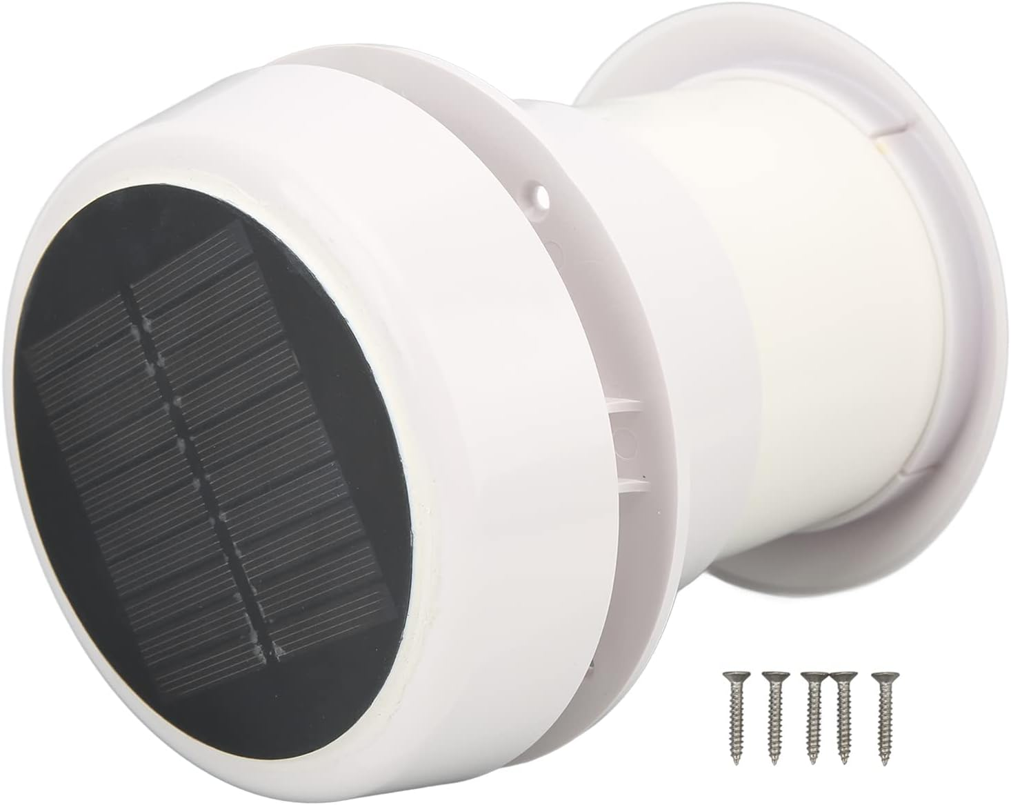 RV Solar Ventilation Fan, 12V Roof Exhaust Fan with Protective Net, Noiseless Solar Powered Vent for Trailers, Campers, and Boats