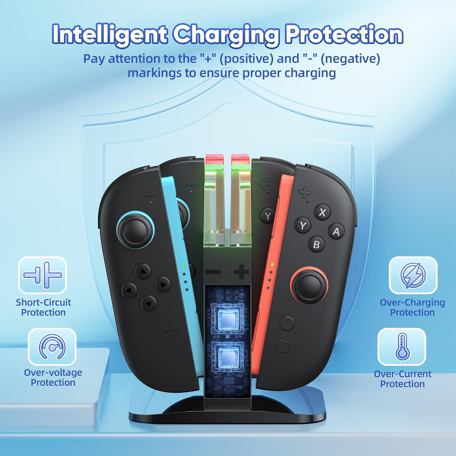 KINWIN Charging Dock for Nintendo Switch 2 (2025) Joy-Con Controllers, NS2 Joycons Charging Station with Lamppost LED Indication, Magnetic Charger Stand with a USB Type-C Charging Cable image number 3