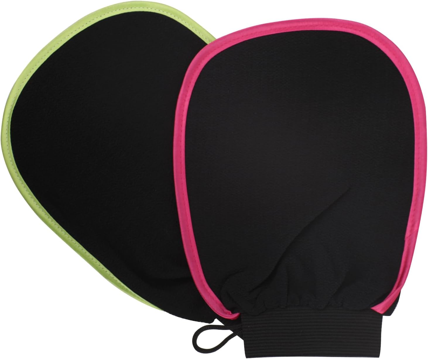 Ozgrove 2 Pcs Exfoliating Body Glove, Shower Scrub Vegan Viscose Mitt for Women and Men, Dead Skin Remover for SPA Body Scrubber Self-Tan Keratosis Pilaris Dry Skin (Black) image number 2