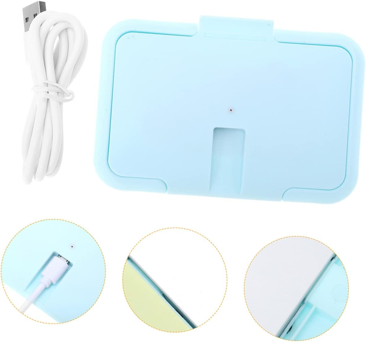 Totority 2Pcs Dry Wipes Warmer Portable Travel Tissue Heater Wet Tissue Heater for Home and Car Use Abs Material Safe and Convenient image number 5