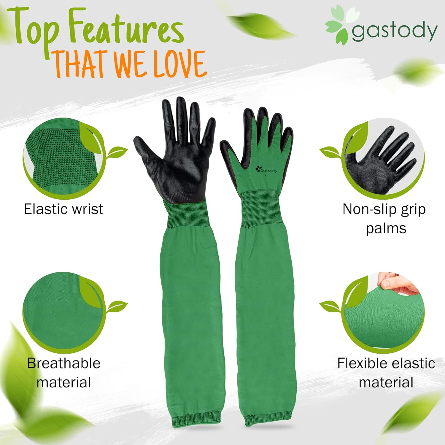 Long Sleeve Gardening Gloves for Women & Men - Long Cuff Garden Gloves, Multipurpose Heavy Duty Outdoor and Indoor