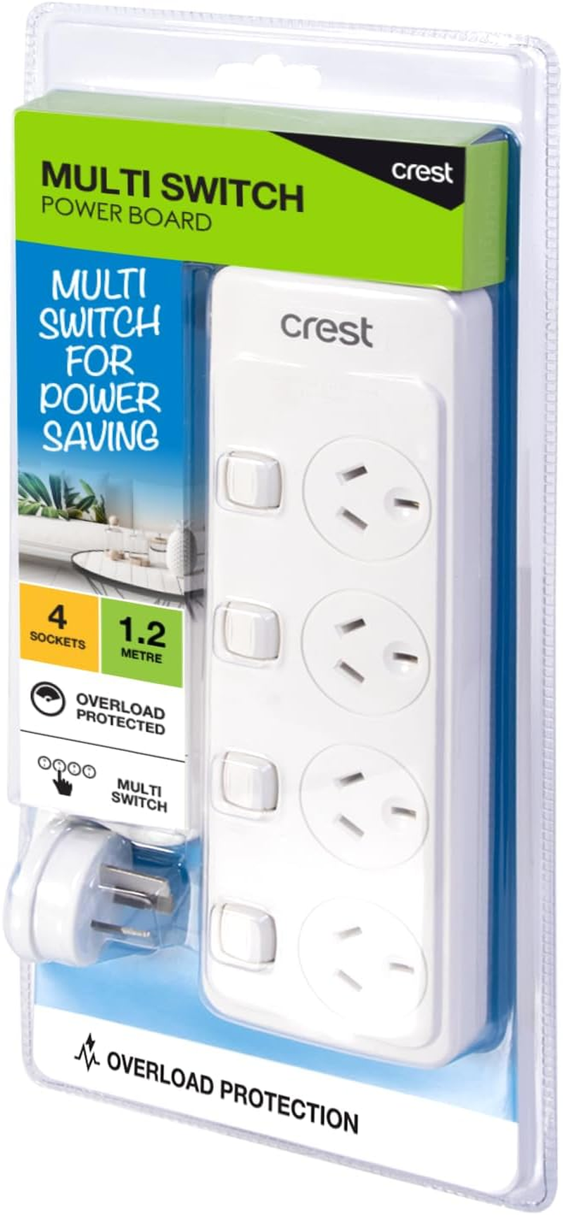 Crest Power Board 4 Sockets 4 Switches