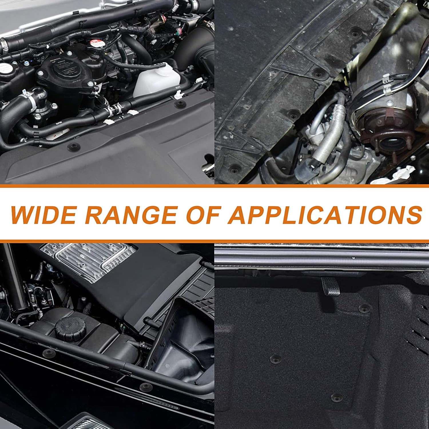 ZTOWOTO 100PCS Universal Car Retainer Clips Kit, 6-9.8MM Car Trim Clips Nylon Fasteners with Removal Tool, Push Rivets Retainer Expansion Screws Suitable for Cars/Trucks/Door Trim Pane/Bumper/Fender image number 6