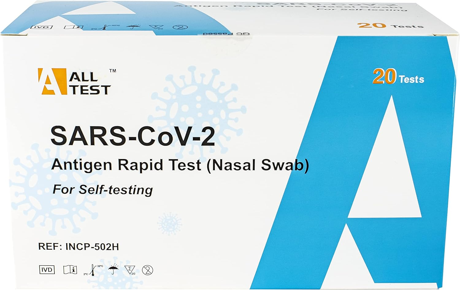 Alltest COVID-19 Antigen Rapid Nasal Self-Test Kit &ndash; 20 Pack &ndash; ARTG 376310 &ndash; Easy to Use, Reliable Results at Home, Non-Invasive, Fast Detection