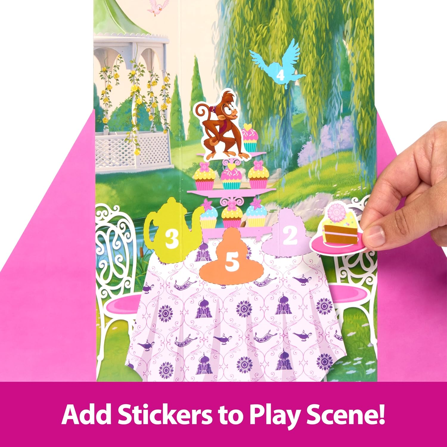 Mattel Disney Princess Jasmine Fashion Doll Set, Spin & Reveal with 11 Surprises Including 5 Accessories, 5 Stickers & Play Scene, Inspired by Movie image number 5