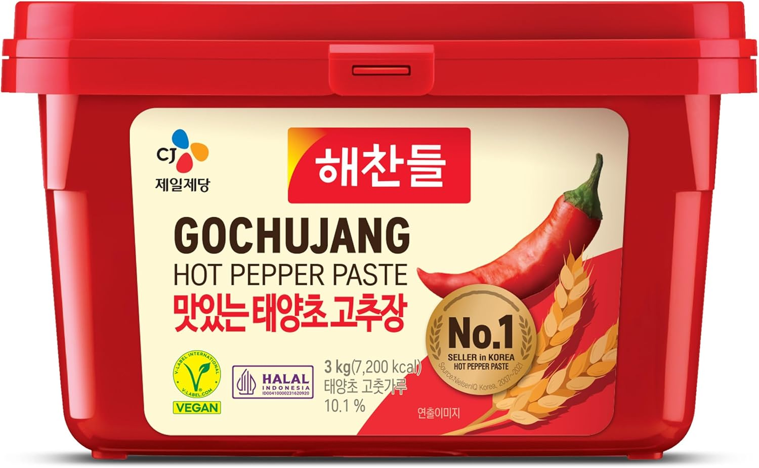 CJ Haechandle Gochujang Korean Red Chilli Paste 3 Kg
