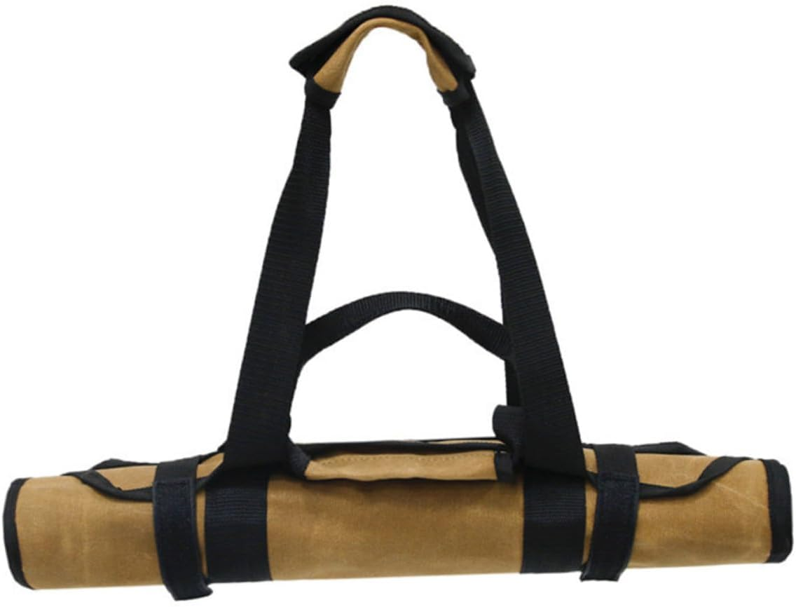 LABRIMP Water-Resistant Canvas Firewood Tote Bag with Metal Buckle Capacity Log Carrier Handbag for Outdoor and Indoor Firewood Storage and Easy Transport image number 6