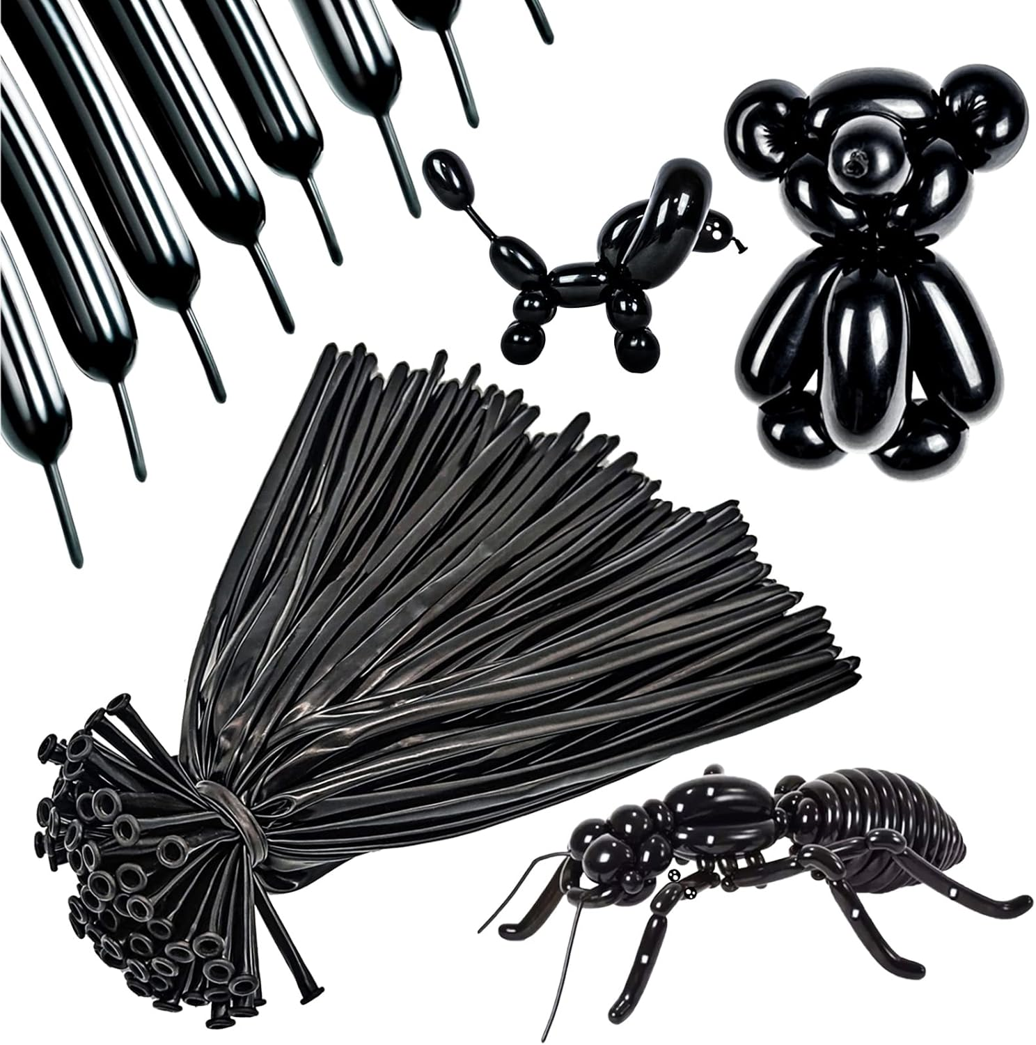 Pastel 260Q Long Balloons 100 Pack Twisting Animal Balloons Assorted Color Thick Latex Modeling Long Magic Balloons for Animal Shape Birthday Weddings Kids' Party Decoration (Pastel Long Balloon)