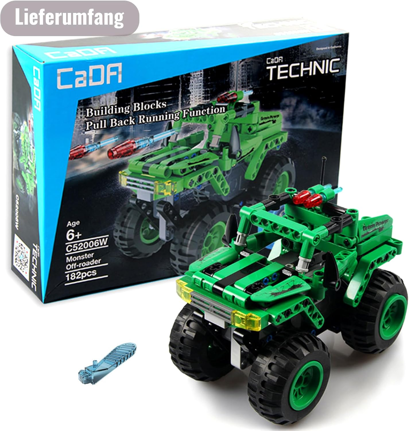 SUV Jeep Car CADA Building Block Set with Pull Back Function, Vehicle Plug-In Kit DIY Pull-Back Toy, Off-Road Vehicle Model Kit Made of Clamping Blocks, Pickup Technology Kit for Children and Adults image number 1