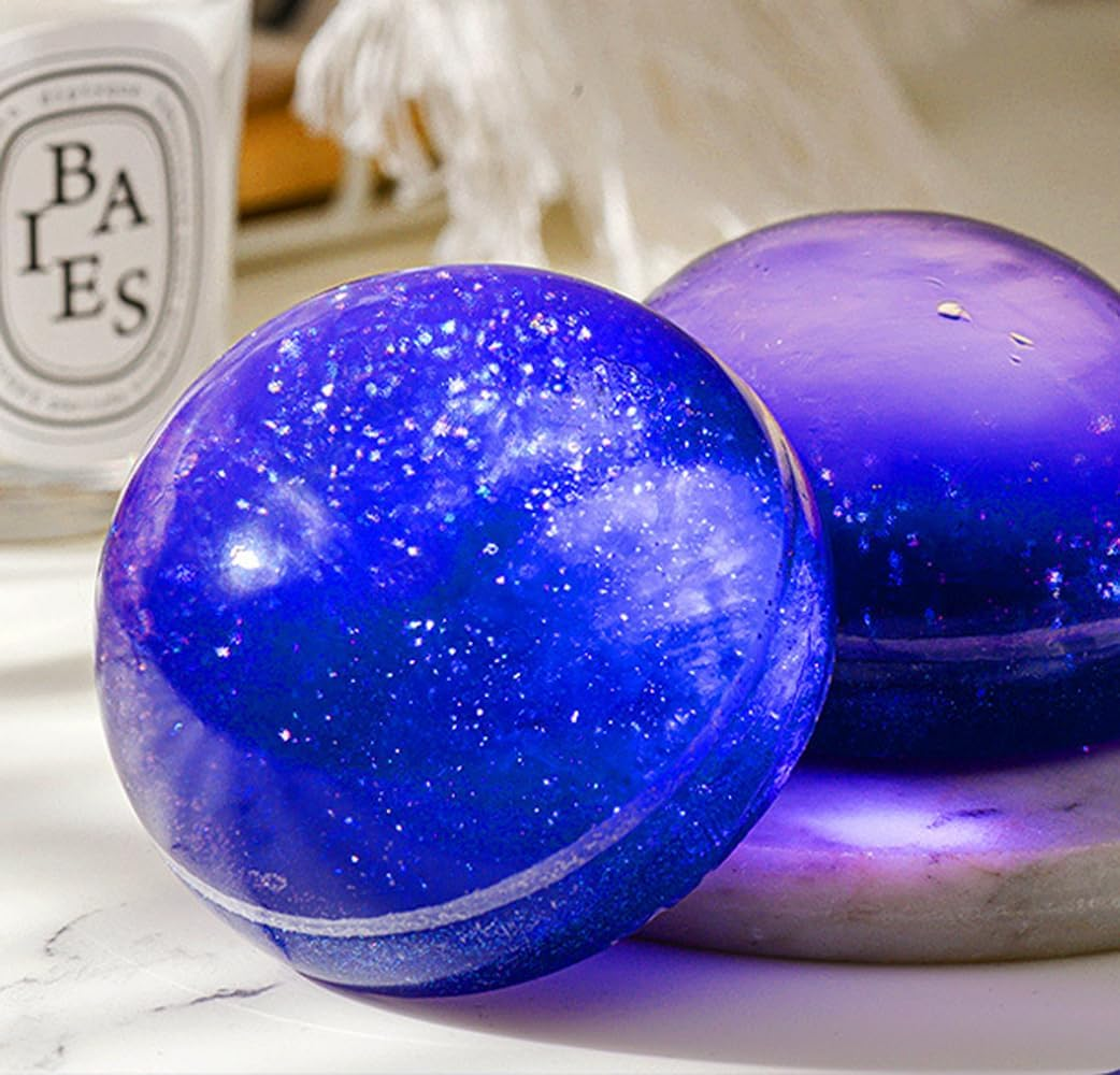 Lucky Sky Scented Botanical Soap Bar,100G Handmade Milky Way Galaxy Essential Oils Scented Bath Soap for Men&Women,Face Body Moisturizing Artisanal Floral Soap with Blistering Net image number 6