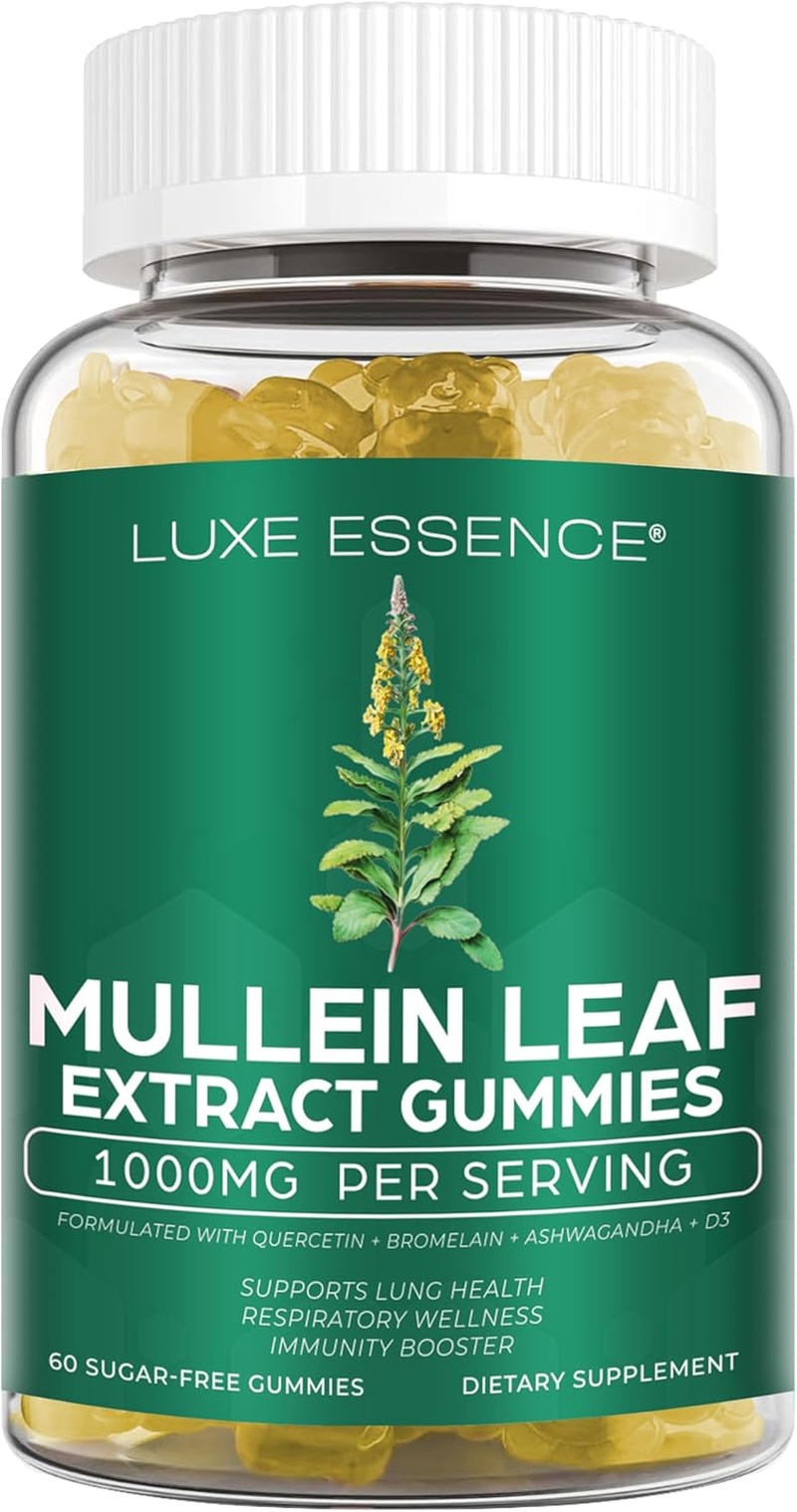 Mullein Gummies for Respiratory Wellness | 1000Mg per Serving | 100% Sugar-Free | Natural Mullein Leaf Extract | Supports Healthy Lungs & Immune Function | 60 Vegan Gummies image number 5