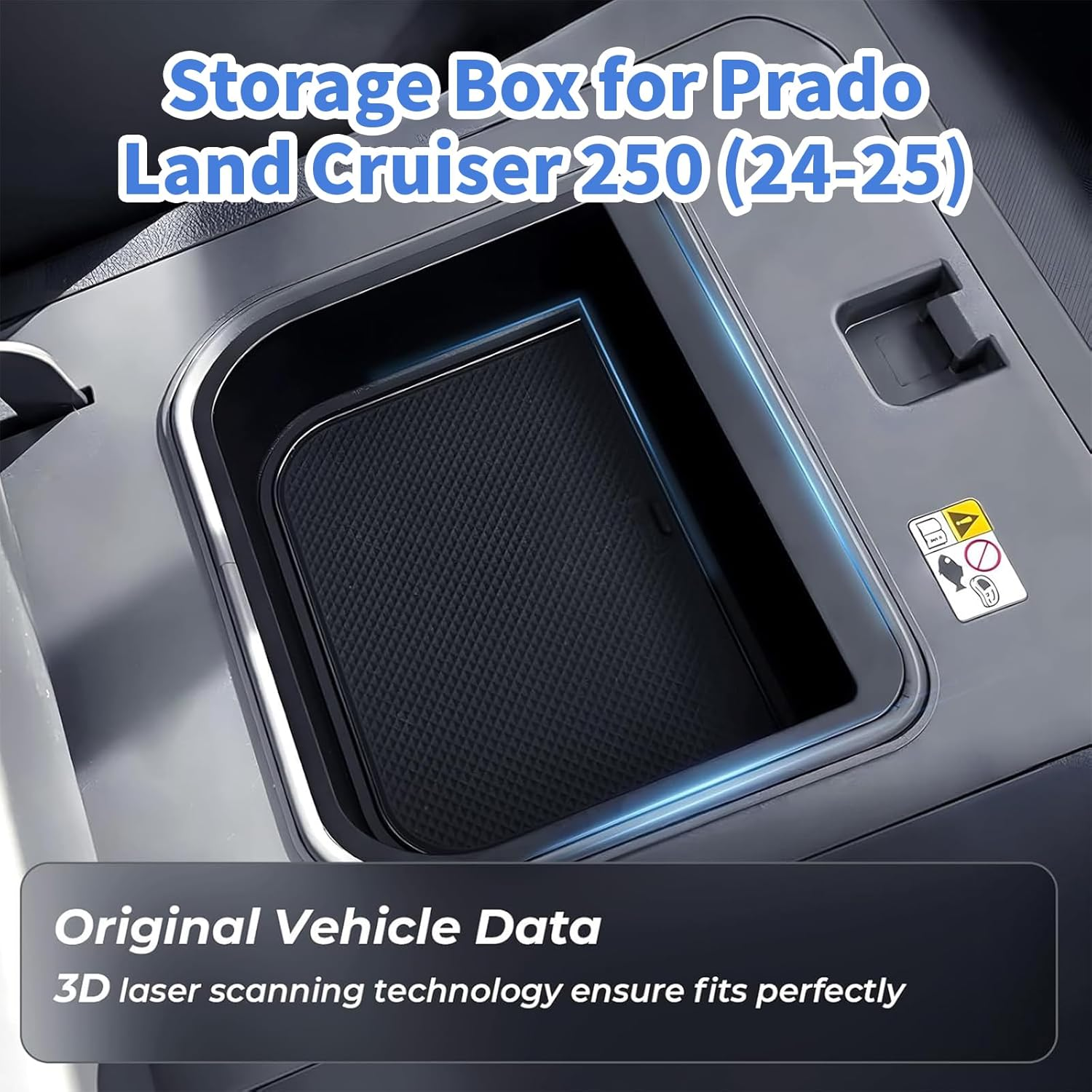 Center Console Cool Box Organizer for Toyota Land Cruiser Prado 250 2024-2025 and Lexus GX 550, Precise Fit with Neat Storage and Anti-Slip Liner for Road Trips and Daily Use image number 5