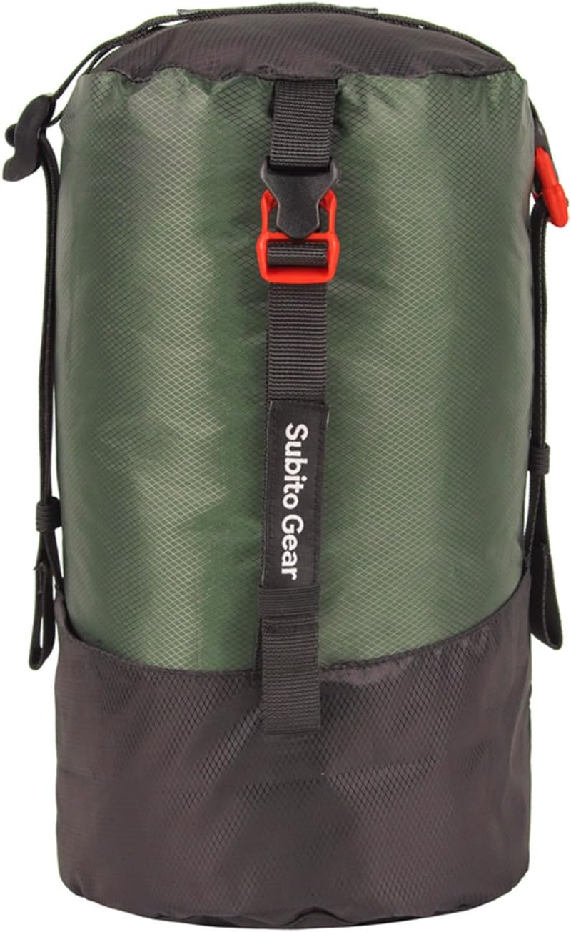 Aomiun Compression Stuff Sack Polyester Compression Bag Tear-Resistant Sleeping Bag Compression Sack 2L/6L/8L/18L/25L for Camping Hiking Backpacking