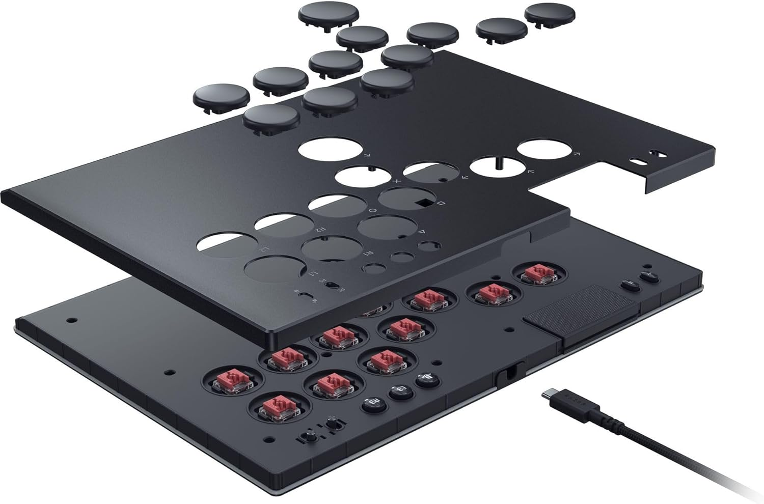 Razer Kitsune - All-Button Optical Arcade Controller for PS5&trade; and PC - Black image number 3