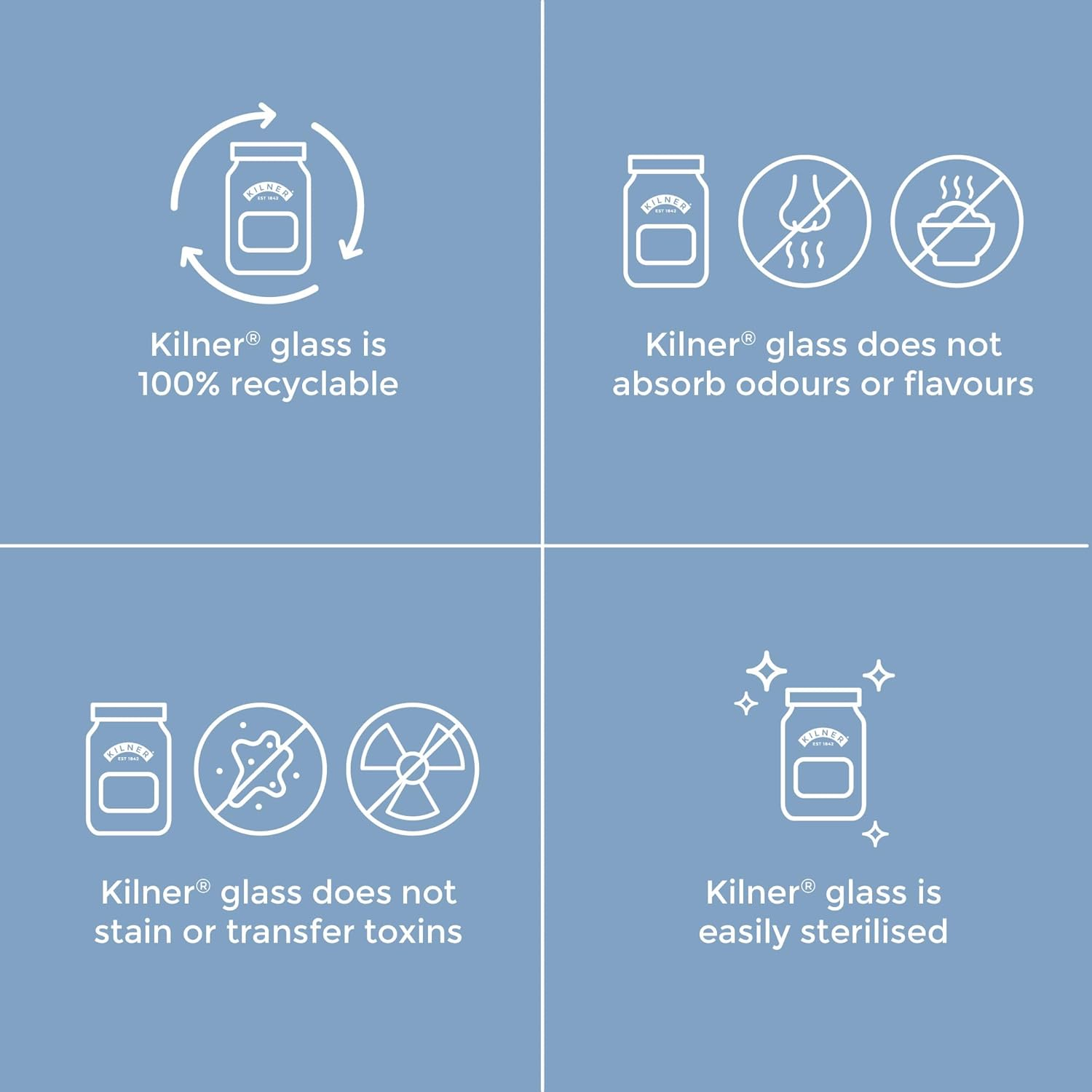 Kilner Genuine Screw Bands, Pack of 6 image number 2