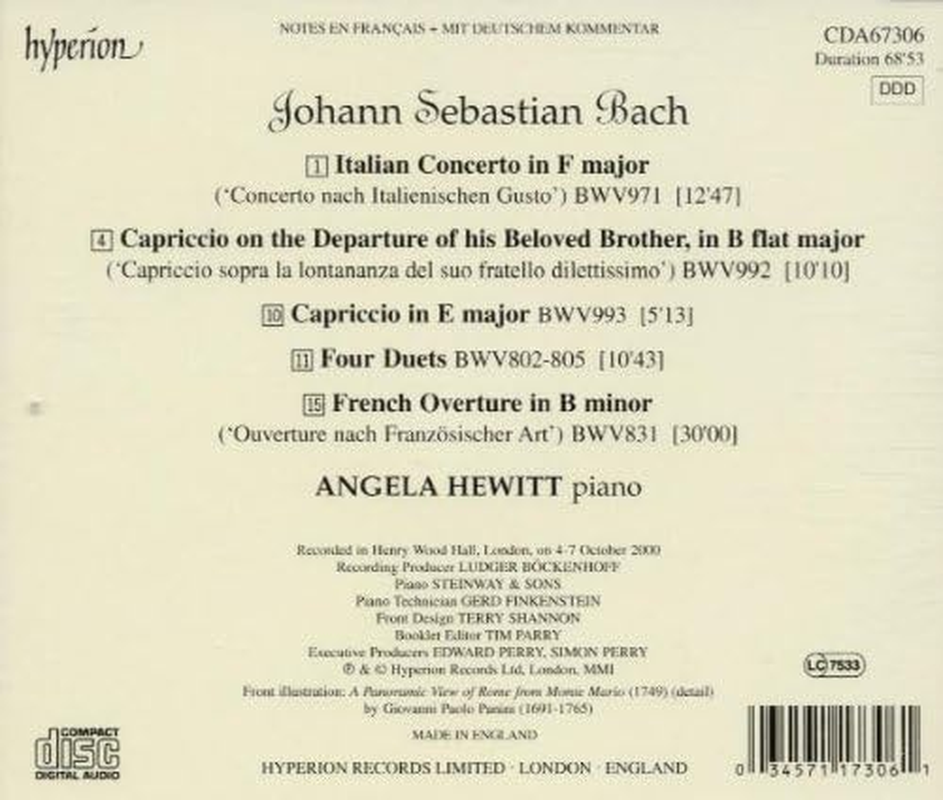 Bach J.S.: French Overture Italian Concerto Duets Capriccios image number 1