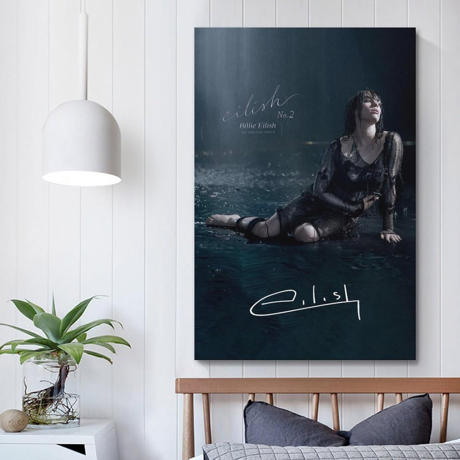 Wall Art Billie Music Eilish Poster Poster Canvas Painting Wall Art Picture Home Decor Print for Bedroom Living Room Dorm Study Bar Office 16X24Inch(40X60Cm) image number 2